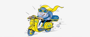 Papirolla auf Vespa - Expressanfrage